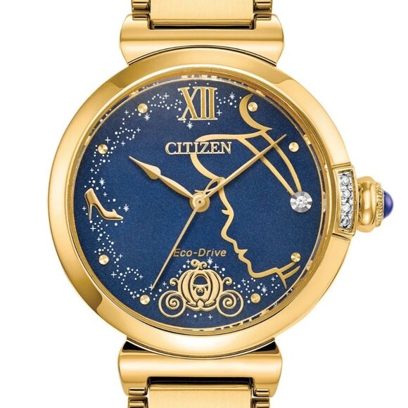 Citizen Women's Cinderella Eco-Drive Gold Stainless Steel Watch 29MM EM1068-69W - Picture 1 of 6